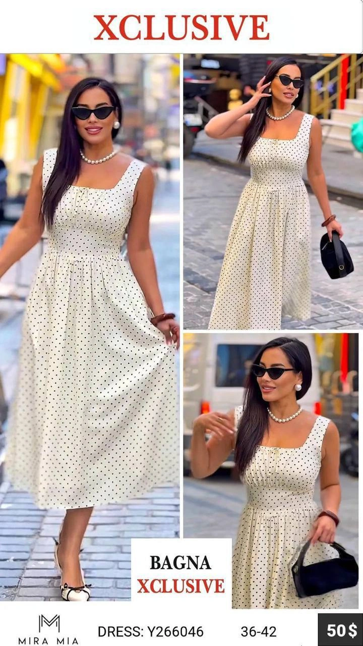 Платье, Mira&mia, Белый, модель Y266046, женская одежда оптом из Турции, Лалели